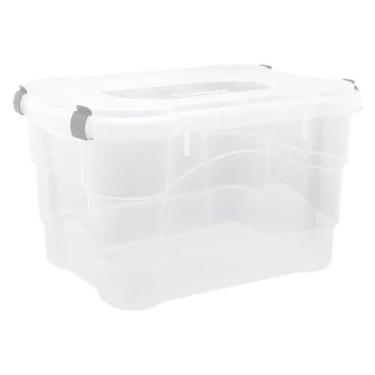 Imagem de Caixa Organizadora 25 Litros Multiuso Guarda Roupa C/ Trava - Jaguar