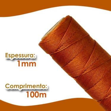 Imagem de Cordão Encerado 1mm - Fio Cordone Terra - 100 Metros - Nybc