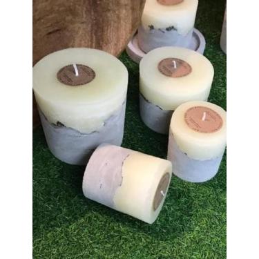 Imagem de Conjunto Velas Design Concreto P, M, G, Gg - Candella