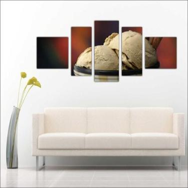 Imagem de Quadro Decorativo Sorvete Sorveterias Gourmet Decoração 5 Peças TT9 - 