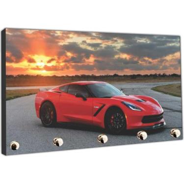Imagem de Porta Chaves Carros Corvette Organizador Chaveiro - Vital Quadros