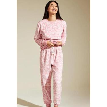 Imagem de Pijama recco longo de fleece, 38, Est, Ursos rosa i24