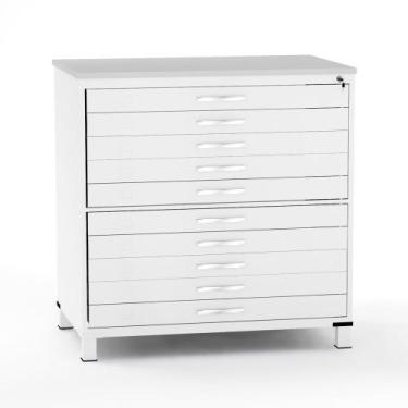 Imagem de Mapoteca em Aco 10 Gavetas Pandin Branco