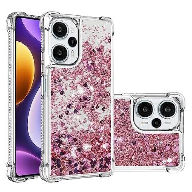 Imagem de Monwutong Capa de telefone de ajuste fino para Xiaomi Poco F5 5G, glitter líquido efeito areia movediça silicone macio TPU capa moderna com lente de câmera e capa de proteção de tela para Xiaomi Poco