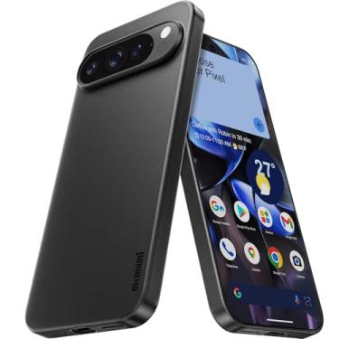 Imagem de Memumi Capa fina para Google Pixel 9 Pro XL, acabamento fosco, design minimalista, preta