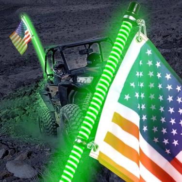 Imagem de Uemicip Luz de chicote verde de 6 m, luz de chicote COB atualizada 2024 adequada para UTV ATV Polaris RZR SXS Can-Am