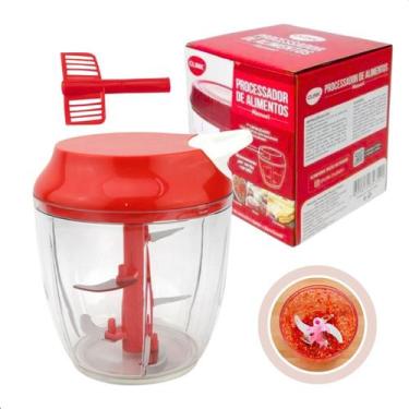 Imagem de Processador Triturador Mixer Manual Alimento 5 Lâminas Alho Clink, Ver
