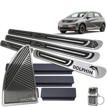 Imagem de BYD Dolphin 2023/2025 Soleira Alto Relevo E Descanso Em Inox - Threepa
