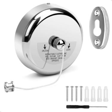 Imagem de Varal Retrátil de Parede em Aço Inox Recolhível de 2,8m Durabilidade Praticidade e Elegância para sua Lavanderia Maximize seu Espaço