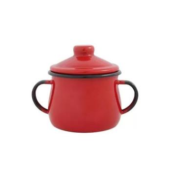 Imagem de Açucareiro Esmaltado Ágata Qualidade Silva Vermelho 500 Ml, Vermelho