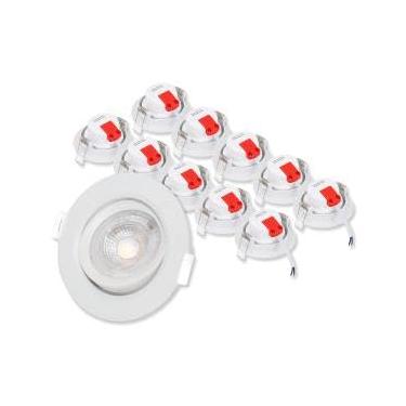 Imagem de Kit Spot Led Redondo Branco Direcionável 3W 10 Unidades (4000K)