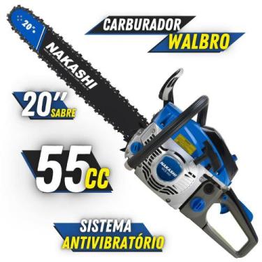 Imagem de Motosserra Profissional Nakashi NCS-550 54,6cc 2 Tempos À Combustão Co