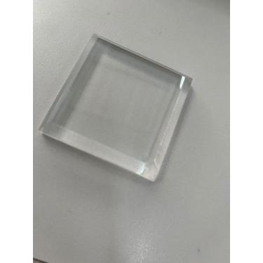 Imagem de Base Acrilico Cristal 5mm 5x5cm Chanfradas 10pçs - AGV Criações