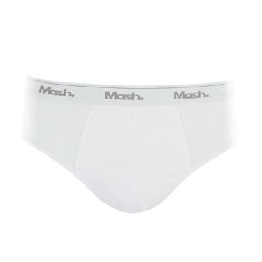 Imagem de Cueca Mash 73.58 Slip Confortável Malha 100% Algodão, Branco, GG