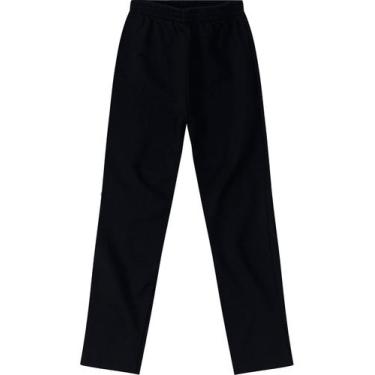 Imagem de Calça De Moletom Infantil Feminina Flanelada Preta Malwee, 4