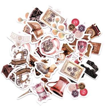 Imagem de Adesivos Decorativos Scrapbook Washi Sticker 46 Peças Ateliê - Doce Te