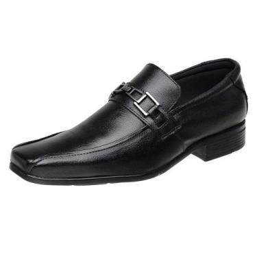 Imagem de Sapato Social Casual Masculino em Couro Esporte Fino Salto Baixo SLZ-3