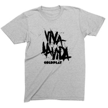 Imagem de Camiseta Masculina Banda Coldplay Viva Lá Vida! - SEMPRENALUTA, Cinza,
