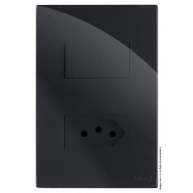 Imagem de Kit Interruptor Simples + Tomada 20A 4X2 Brg11255-0Bk