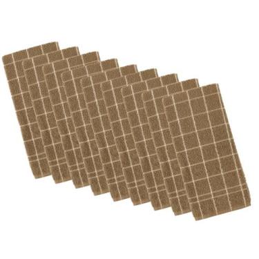 Imagem de Kit 9 panos de prato teka chef premium atoalhado 100% algodão 45 x 70c