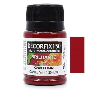 Imagem de Tinta Decorfix 150 Brilhante 37ml - Metal, Vidro e Cerâmica, 437 VERME