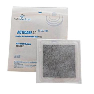 Imagem de Curativo de Carvão Ativado com Prata 10,5x10,5cm Acticare AG - Vita Me