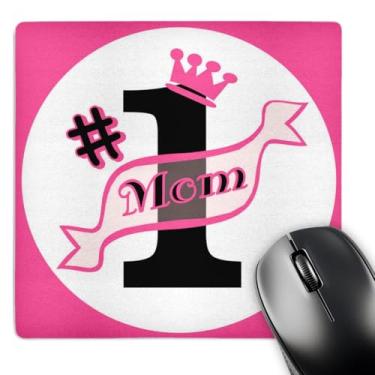 Imagem de 3dRose Mouse pad LLC 20 x 20 x 0,63 cm, número um mãe rosa (mp_10774_1)