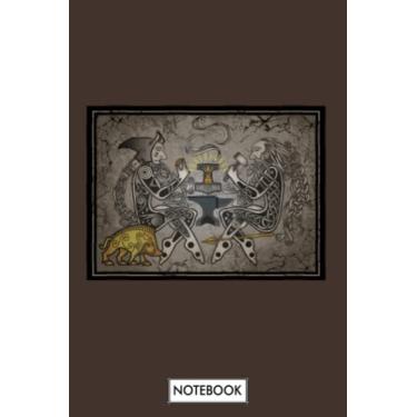 Imagem de Forging Mjölnir Thors Mighty Weapon G81404 Notebook: Matte Finish Cover, 6x9 120 Pages, Journal, Diary, Planner, Lined College Ruled Paper