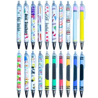 Imagem de Conjunto de 20 canetas para professores, artigos de papelaria, artigos de papelaria, artigos de papelaria, necessidades, acessórios de mesa personalizados, presentes de semana de agradecimento