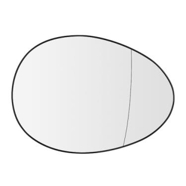 Imagem de Senzeal Substituição de vidro do espelho aquecido do lado direito do passageiro para Mini Cooper 2007 2008 2009 2010 2011 2012 2013 2014 2015 Espelho retrovisor lateral com placa de apoio substitui