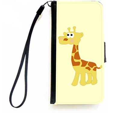 Imagem de Rikki Knight Capa carteira flip girafa amarela para iPhone 5c com aba magnética