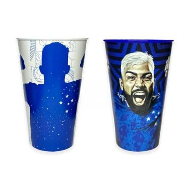 Imagem de Kit Cruzeiro 2 Copos Do Gabigol Oficial - Plástico 550ml