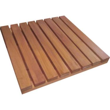 Imagem de Deck De Madeira Modular 40x40 cm Neonx Com Pintura, Osmocolor Castanho