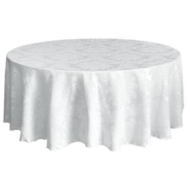 Imagem de Toalha de Mesa Redonda Jacquard Grande Para Buffet Festas e Eventos 2,