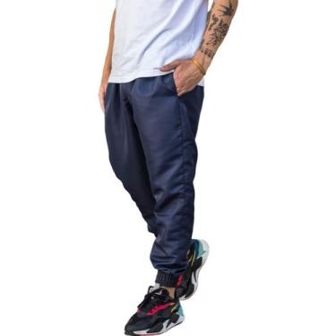 Imagem de Calça De Tactel Masculina Barata Bolsos Fundos Academia Swag - FR, Azu