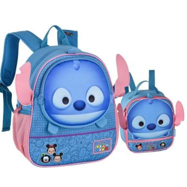 Imagem de Kit Mochila e Lancheira Creche Infantil Tsum Tsum Stitch - Clio