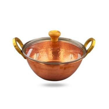 Imagem de Tacho De Cobre 1 Litro (Tampa de Vidro) - Artesanato Líder