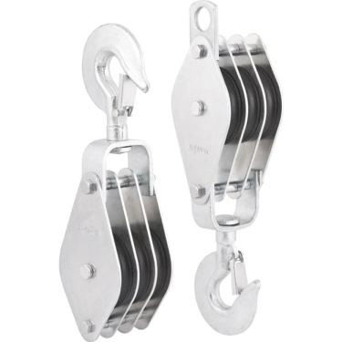 Imagem de Moitão Para Elevação De Carga 60mm 3 Roldanas 970 Kg Vonder