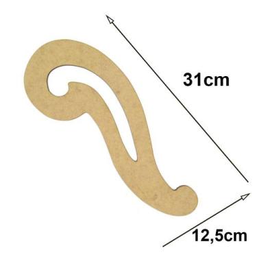 Imagem de Régua Curva Francesa 1116 Mdf Costura Modelista Patchwork - Levolpe