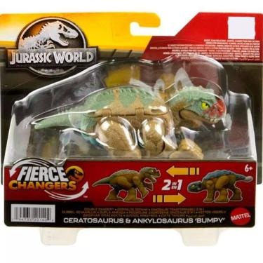 Imagem de Dinossauro Jurassic World - Ceratosaurus e Ankylosaurus MATTEL