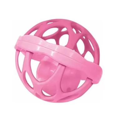 Imagem de Chocalho Bola Macia Rosa Pais & Filhos - pais e filhos