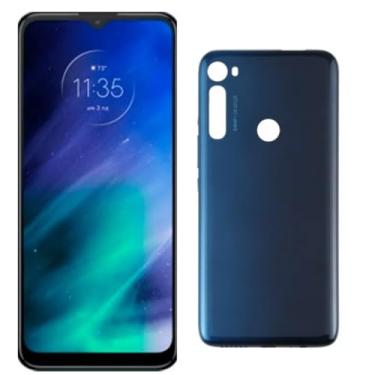 Imagem de Tela Display Lcd Touch Para Moto One Fusion + Tampa Azul + Cola