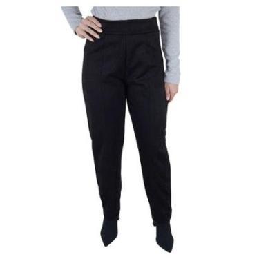 Imagem de Calça Feminina Averzzy Suede Reta Preta - 6806-Feminino