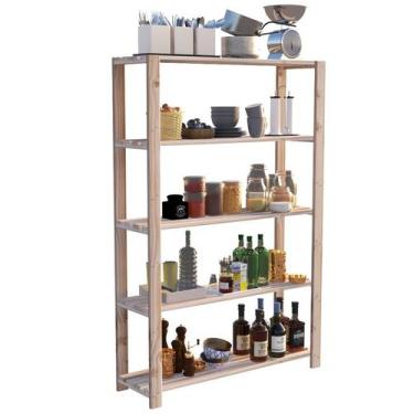 Imagem de Expositor de Roupas Big 6 Prateleiras Madeira De Pinus Barata - Techno