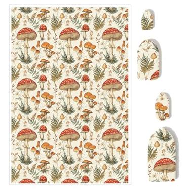 Imagem de Briartw 10 folhas de papel de transferência de argila de polímero de cogumelos e samambaias, por folha 10 x 14,8 cm, folhas de transferência de argila de polímero para fazer joias de argila DIY