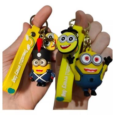 Imagem de Kit 2 Chaveiros Minions 3d Personagem Chave Carro Bolsa Coleção Desenh
