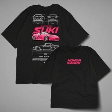 Imagem de 2024 Camiseta HONDA S2000 VELOZES E FURIOSOS SUKI 100% algodão unissex