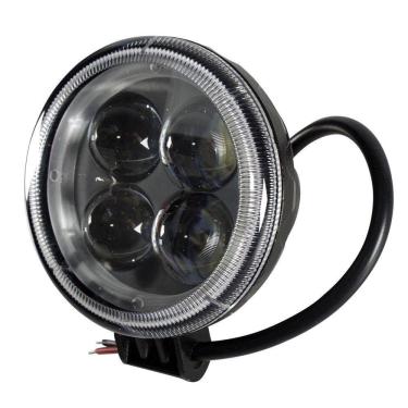 Imagem de Kit 06 Farol De Milha Universal 4 Leds 12w 12/24v Redondo