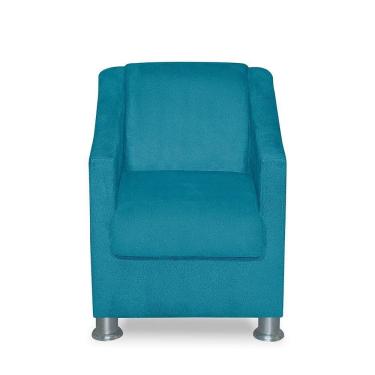 Imagem de Mini Poltrona Cadeira Infantil Tilla De Criança Suede Azul Tiffany