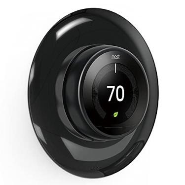 Imagem de elago Capa de placa de parede compatível com termostato Google Nest Learning (preto espelhado) - compatível com termostato Nest Learning de 1ª/2ª/3ª geração [patente registrada nos EUA]